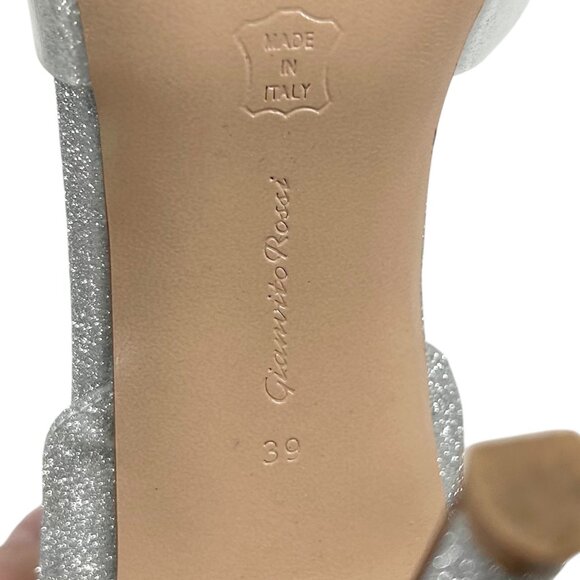 Gianvito Rossi Bree Glass Glitter Silver Pumps - Picture 9 of 11